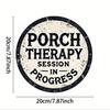 Rare Vintage Porch Relax Session In Progress Metal Tin Sign for Home Bar Cafe Garage Wall Decor