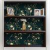 Dark Green Peel and Stick Wallpaper Vintage Floral Contact Paper 17in×118.1i