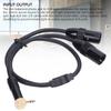 Male Connector 3.5mm to Dual XLR Male Flexible Y Splitter Cable Audio Cable  Speakers Connection