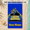 Beach TowelLeeds Rhinos Custom Name Text Personalized Soft Towel for Beach Pool Indoor Home Decor Gift