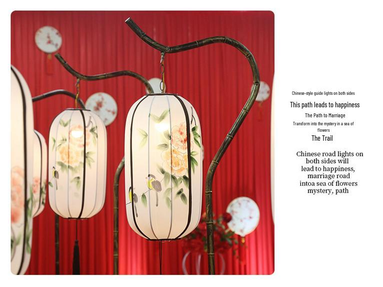 Antique Iron Art Bamboo Lanterns: Han Tang Wedding & Event Decor