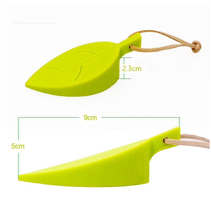 Leaves Shape Silicone Rubber Door Stop Stoppers Door Block Children Anti-Folder Hand Security Door Card Hanging Door Stop Hot