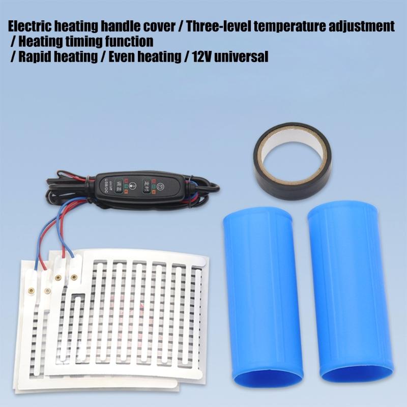 Energy Efficient Heated Handlebar Covers Heated Hand Grips For Motorcycles Snowmobiles With Waterproof Acrylic Material