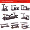 Solid Wood Multi-Tier Display Shelf for Teacups, Teapots, Desserts, and Ornaments