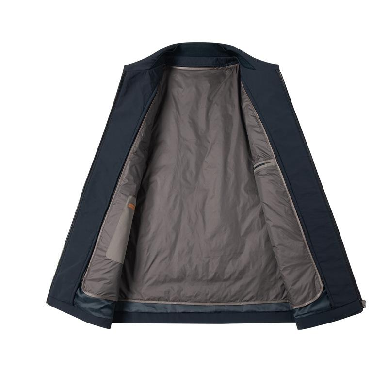 Men's Lapel Removable Down Jacket Casual Middle-aged and Elderly Warm Down Jacket