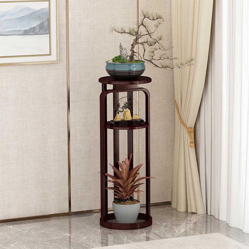 Oushoumai Red-Brown Bamboo 3-Piece Flower Stand Set