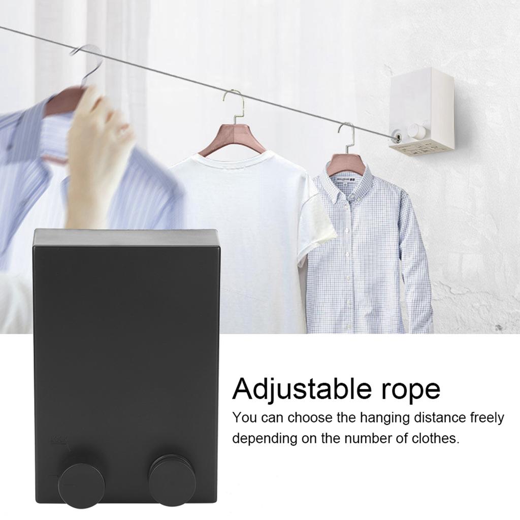 Telescopic   Clothesline Wall Mounted Clothes Drying Rope String Stainless Steel for Bathroom Laundry