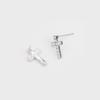 Zircon Stud The Cross Geometric Stud Earring Women Fashion Punk Style Rock Jewelry Girls Gift