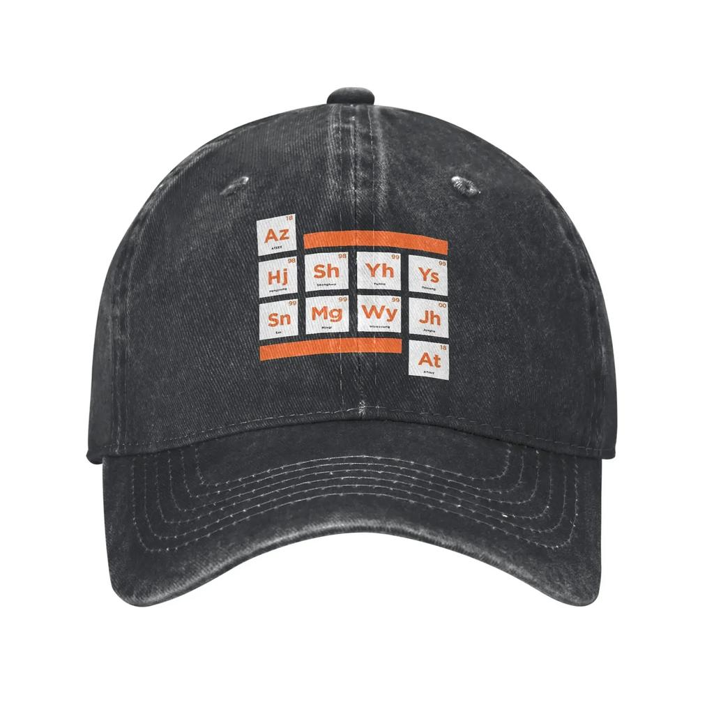 ATEEZ Periodic Table Casual Baseball Cap Summer Trucker Hat Sunscreen Outdoor Sports Unisex Unisex Street Style Baseball Caps