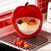 Double Layer Vegetable Drain Basket Large Capacity Creative Food Storage Container Multifunctional Cute Vegetable Fruit Strainer
