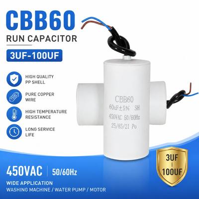 450V CBB60 Capacitor 50/60Hz Water Pump Capacitor Durable Start Capacitor