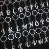 Simple Personality 26 Letters Versatile Keychain European and American New English Creative Luggage Keyring