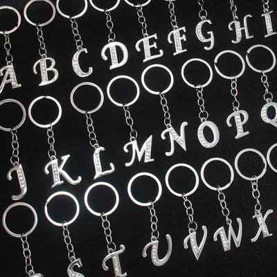 Simple Personality 26 Letters Versatile Keychain European and American New English Creative Luggage Keyring