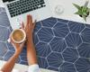 Durable Non-Slip Desk Pad Geometric Pattern 120X60 Cm