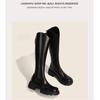 Martin Boots Women's Long Jane Boots 2025 New Autumn and Winter Thin Boots Velvet But Knee Knight Boots Small Long Boots