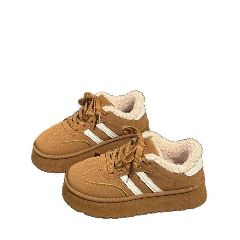 Zapatos de Algodón para Mujer - Nuevo Estilo con Aislamiento Añadido - Zapatos de Plataforma Retro Versátiles para Mujer