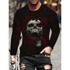 Fashion Men's Crew Neck Long Sleeve 3D Color Printing Summer Casual Short Sleeve Crew Neck T-Shirt