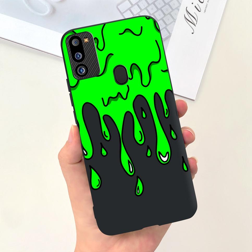 For Samsung Galaxy M21 2021 Case Cute Cat Fashion Girl Soft Silicone Cover For Samsung M21 2021 SM-M215G Bumper Phone Case Funda