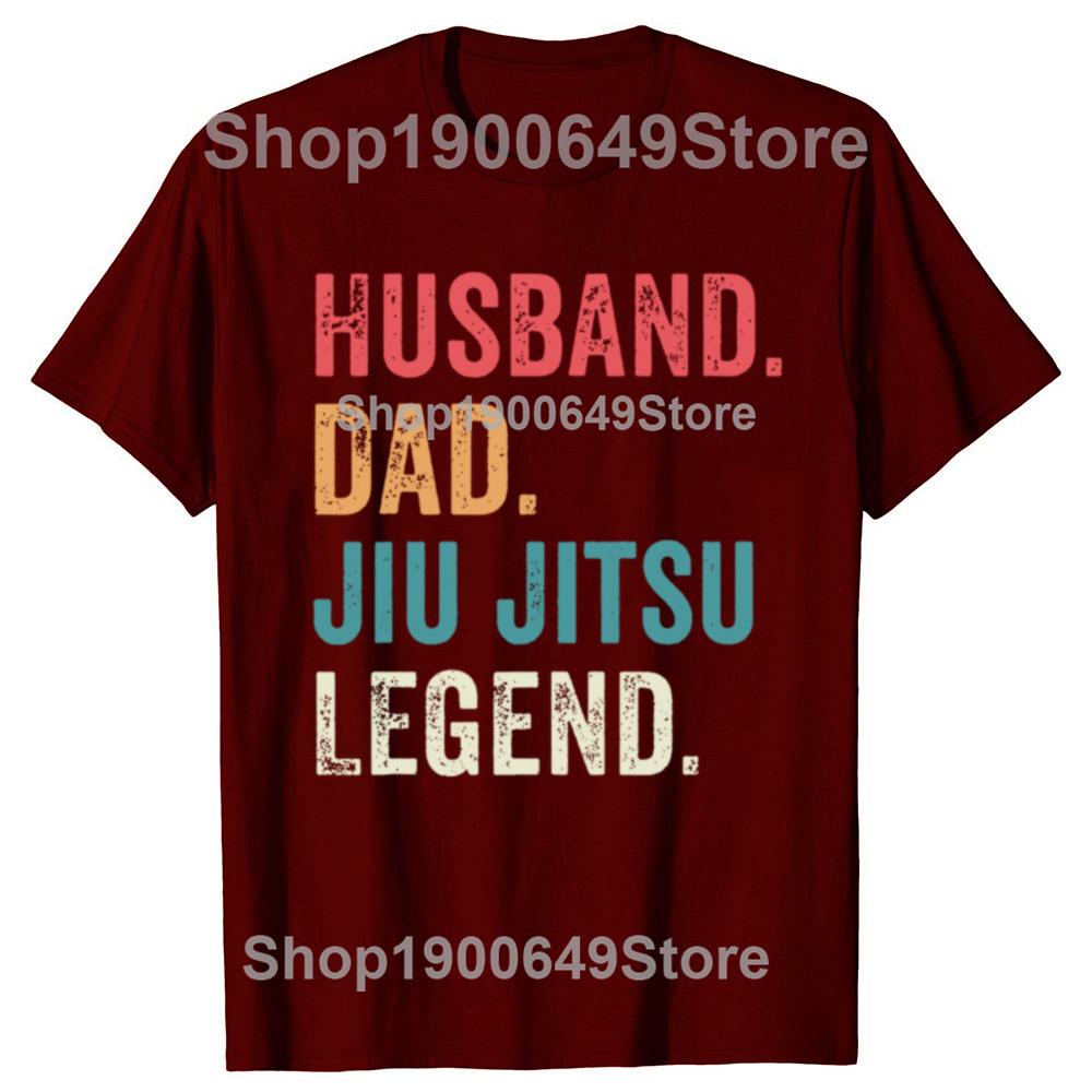 Funny Dad Husband Jiu Jitsu Legend Jiu Jitsu Dad Father's Day T-shirts Men Casual Tshirt Cotton Loose Oversized T Shirt Summer