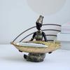 Fruit Serving Tray Resin African Black Woman Fruit Display Tray Decorative Desktop Ornament Table Storage For Candy Dessert
