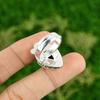 Natural Picture Jasper Gemstone Statement Adjustable Ring 925 Silver For Women