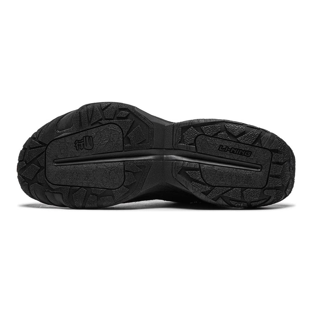 New LiNing Cushioning Abrasion Resistant Breathable Low Top Running Shoes Men's Black AGLU149-4