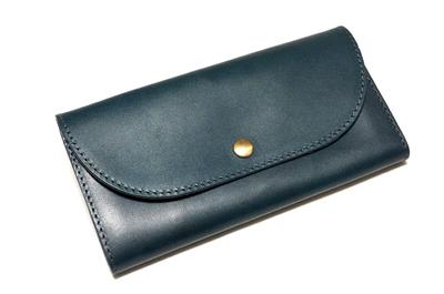 Cartera larga SKY de Belt Store Cartera larga con solapa de cuero Tochigi Especificaciones de cuero natural seleccionado Piel de vaca Hecho en Japón (Estilo DARTS) [TOCHIGI