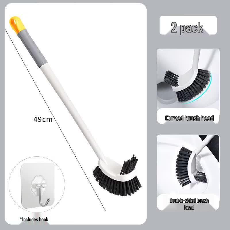 LIEI Wall-Mounted Toilet Brush Set with Copper Handle