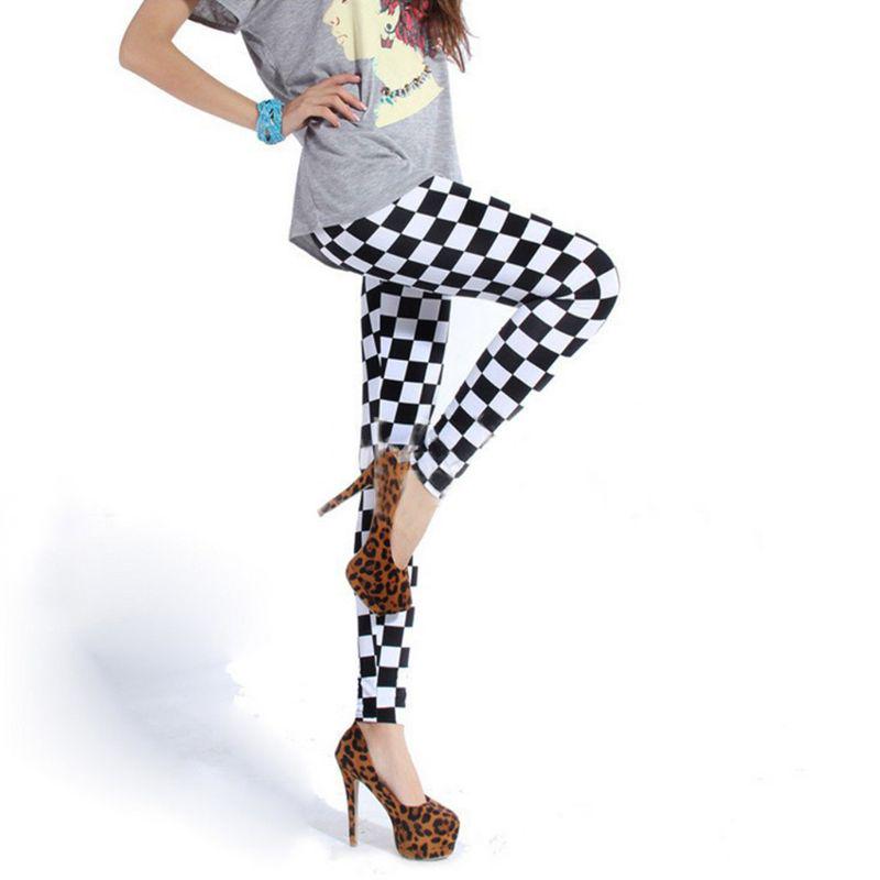 Black White Checkered Plaid Printed 