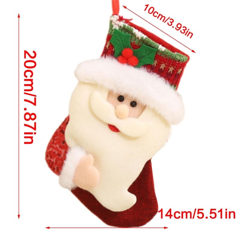 Christmas Stocking Christmas Decorations Goodie Bag Gift Fireplaces Xmases Tree Stocking Ornament for Holiday Family