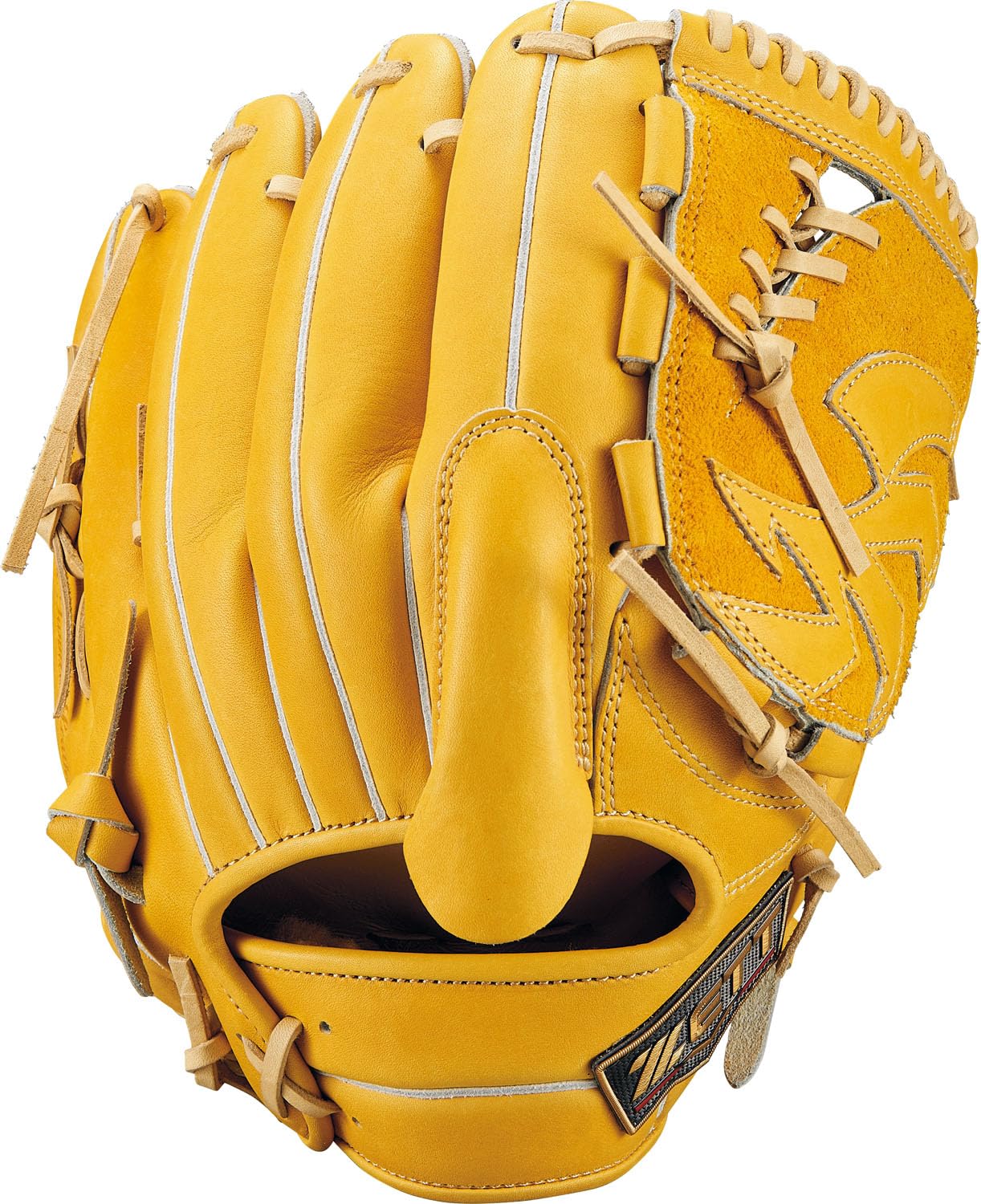 

ZETT Pro Status SE True Yellow x Pastel Brown BRGB611S Pitcher s Glove, (5432), Right-Handed Throw,