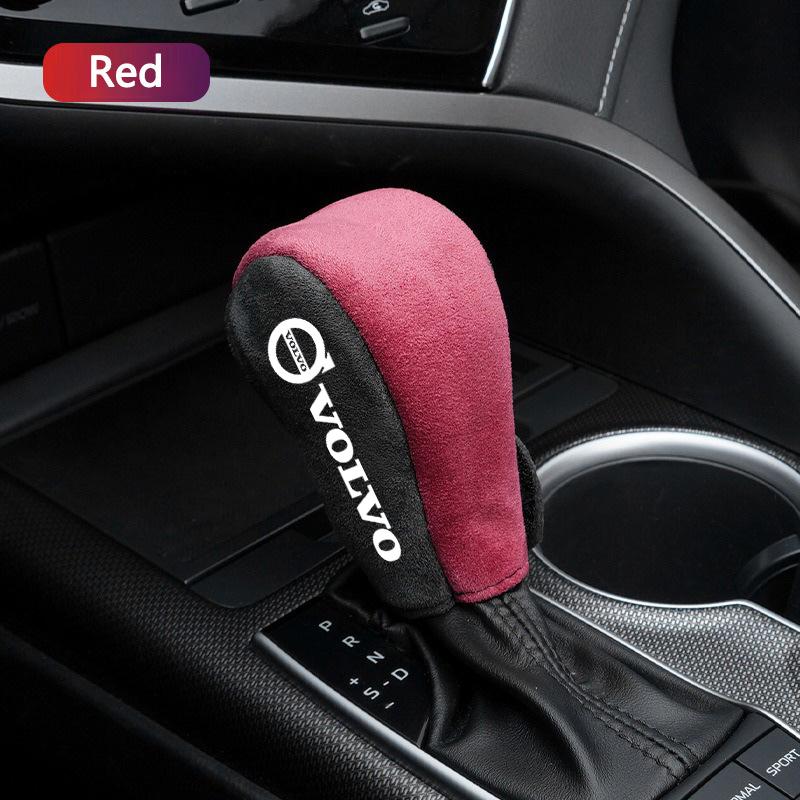 Suede Car Shift Handle Covers Non-Slip Change Lever Gearshift Cover For Volvo EX90 V60 V40 XC90 S60 XC60 V50 V70 S90 XC40 S80 T6