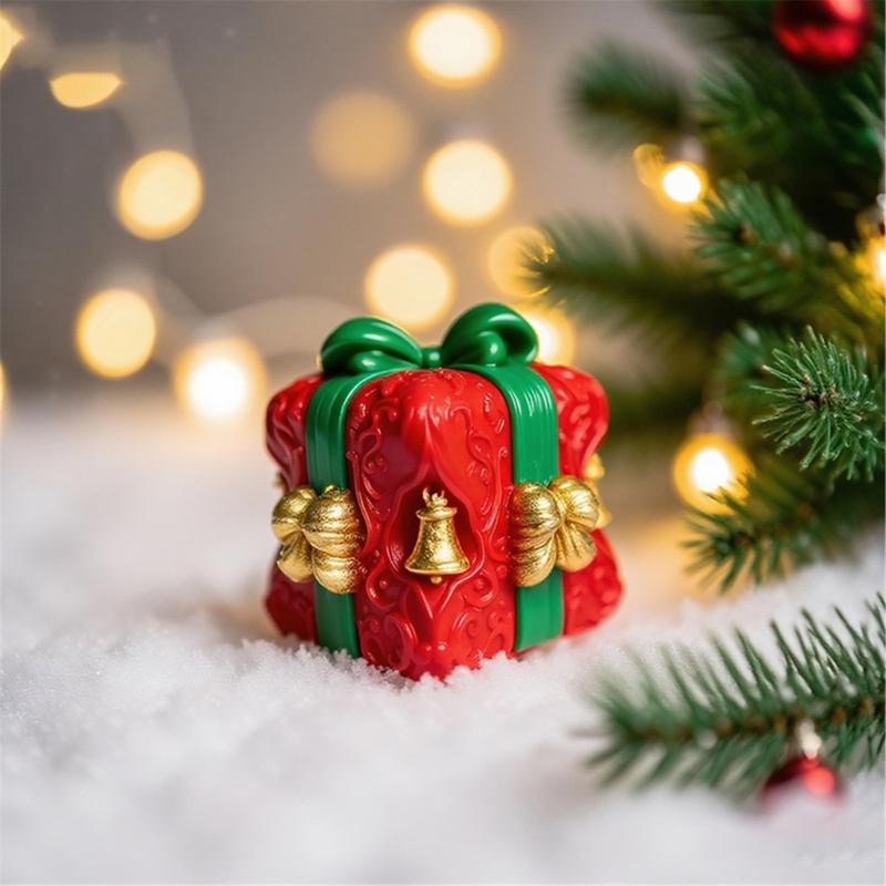 Christmas Gift Box Shape Silicone Candle Mould Baking Mold For Epoxy Resin Candle Soap Chocolate Holiday Decoration