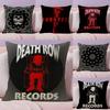 D-Death Row Records Cushion Cover Linen Organic Fabric Double-Sided Printing Breathable Pillow Case Sofa Home Decor Gift
