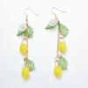 able Creative Cute Lemon Pendant Fruit Food Earrings for Women Girls for Summer Vacation Fruits Ear Hooks Drop Earring