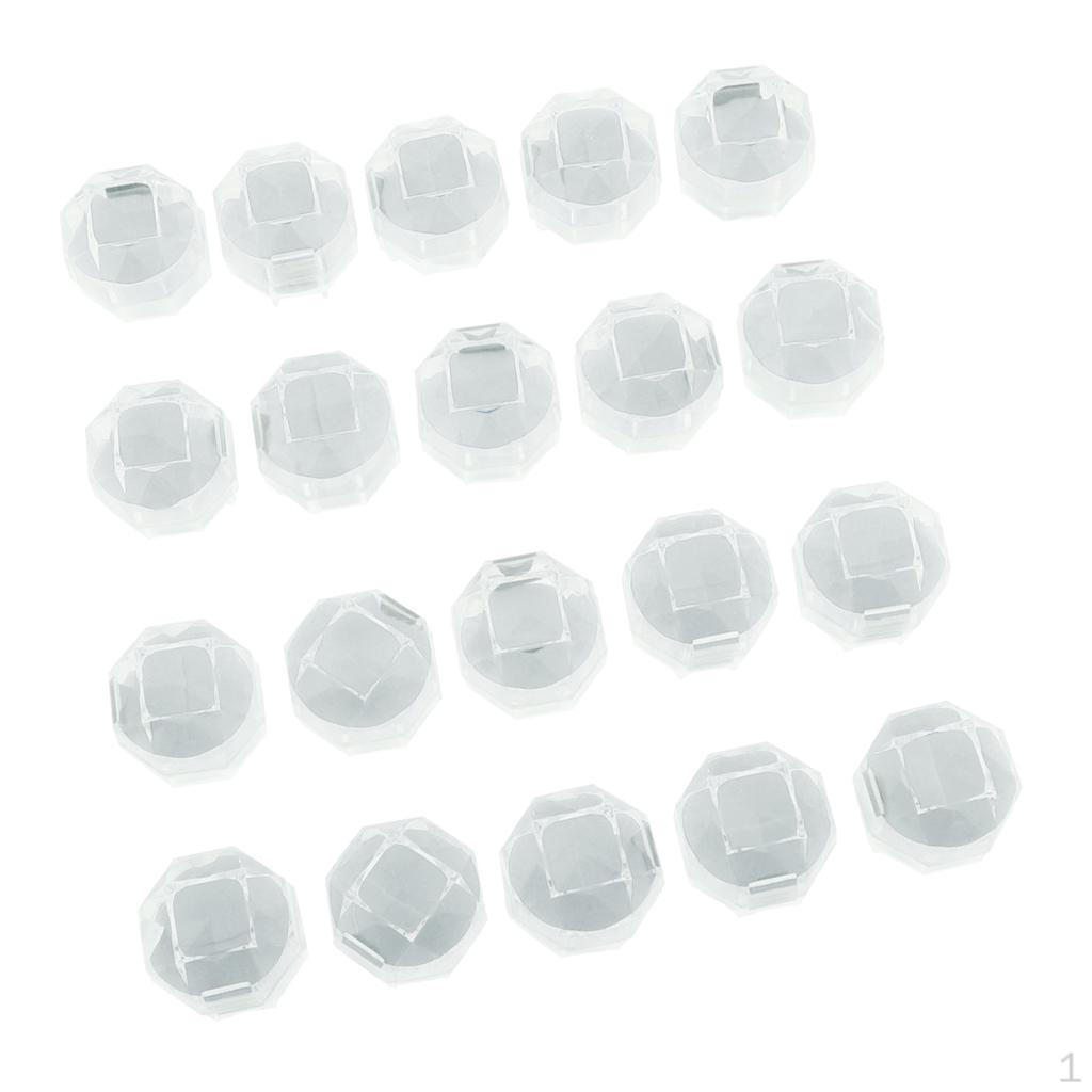 

20 подарункових коробок для ювелірних виробів на заручини, 3 кольори білий