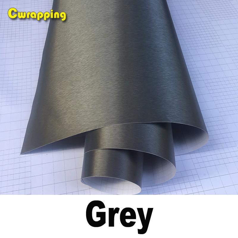 

30cmx100cm Car styling Silver Matte Brush Metallic Vinyl Film Car Wrapping Sticker Decal Bubble Free Brushed Foil for Motorcycle 30cm x100cm серый