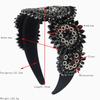 Luxuriöse Barock-Stirnbänder Voll Diamant Breite Kanten Haarband Haaraccessoires für Damenparty Glänzendes Haarband Reifen Kopfschmuck