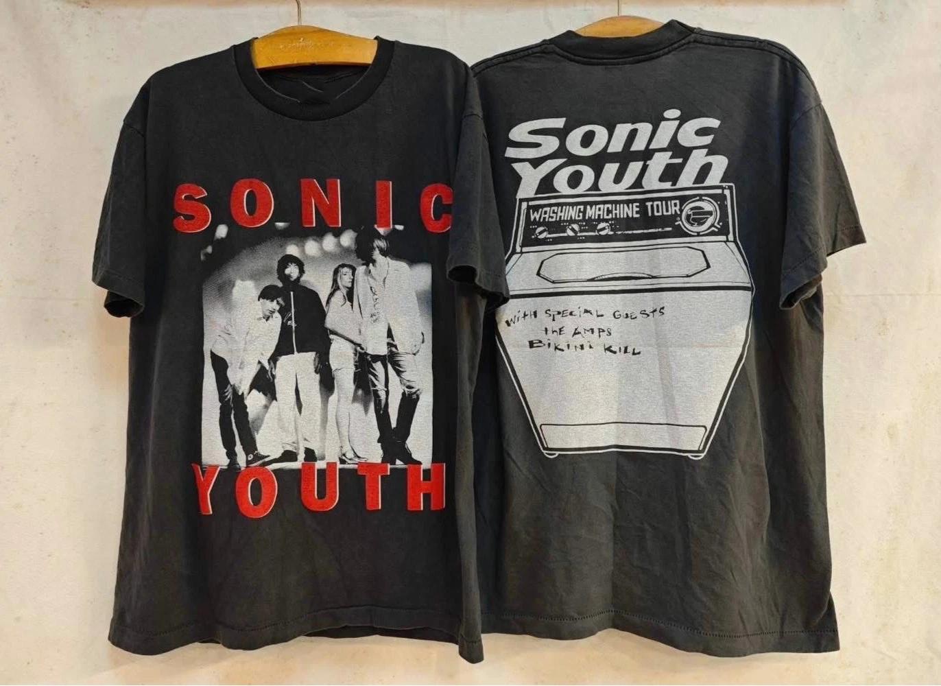 1995 Sonic Youth Vintage Washing Machine Tour 90s Band T-Shirt REPRINT S
