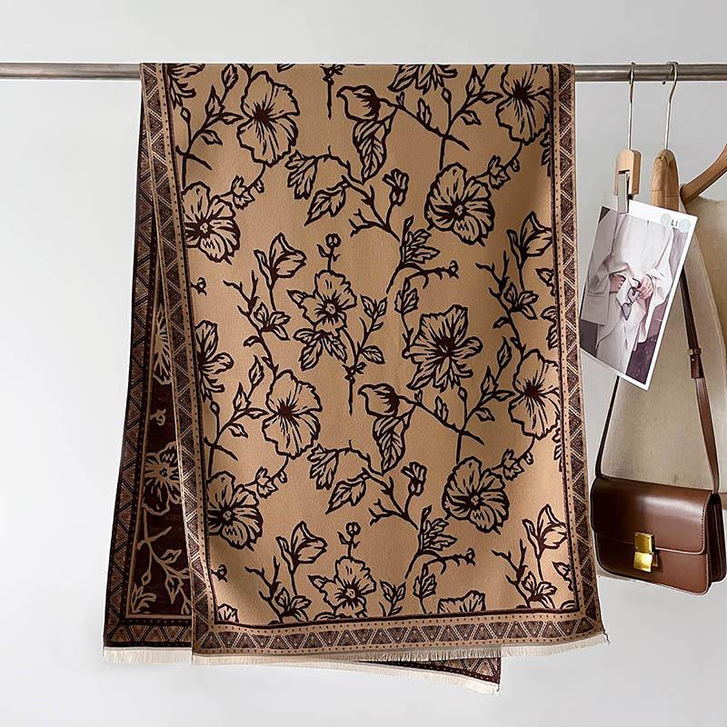 Autumn and Winter Student Scarf Women's High-end Fashion Printed Scarf Shawl