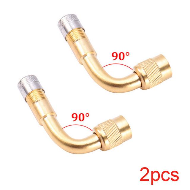 2Pcs Motorcycle 45 90 135 Degree Angle Bent Valve Adaptor Tyre Tube Valve Extension Adapter for Truck Car Moto Bike