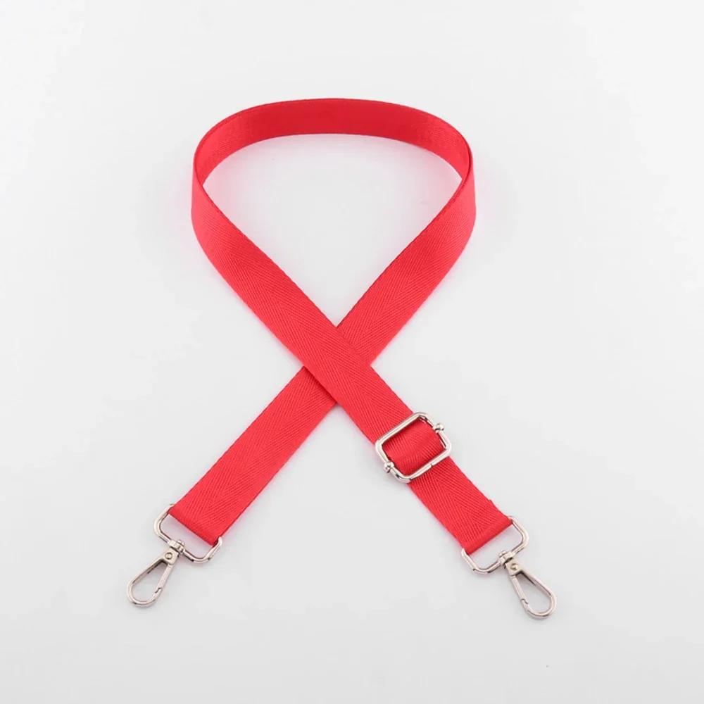 Shoulder Bag Strap Fashion Wide Replacement Strap For Bags Nylon Woman Messenger Bag Accessories Silver Metal Buckle Bag Straps