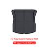For Tesla Model 3 Highland 2024 Front and Back Trunk Mat TPE Carpet Waterproof Weather-resistant Pads Up and Down Layer Mats