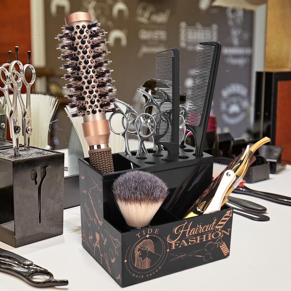 Boîte de Rangement Haut de Gamme Antidérapante pour Ciseaux de Coiffure pour Barbiers et Stylistes