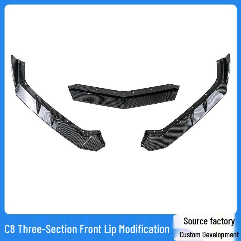 Chevrolet Corvette C8 Z51 Front Lip Spoiler Exterior Body Kit Matte Finish