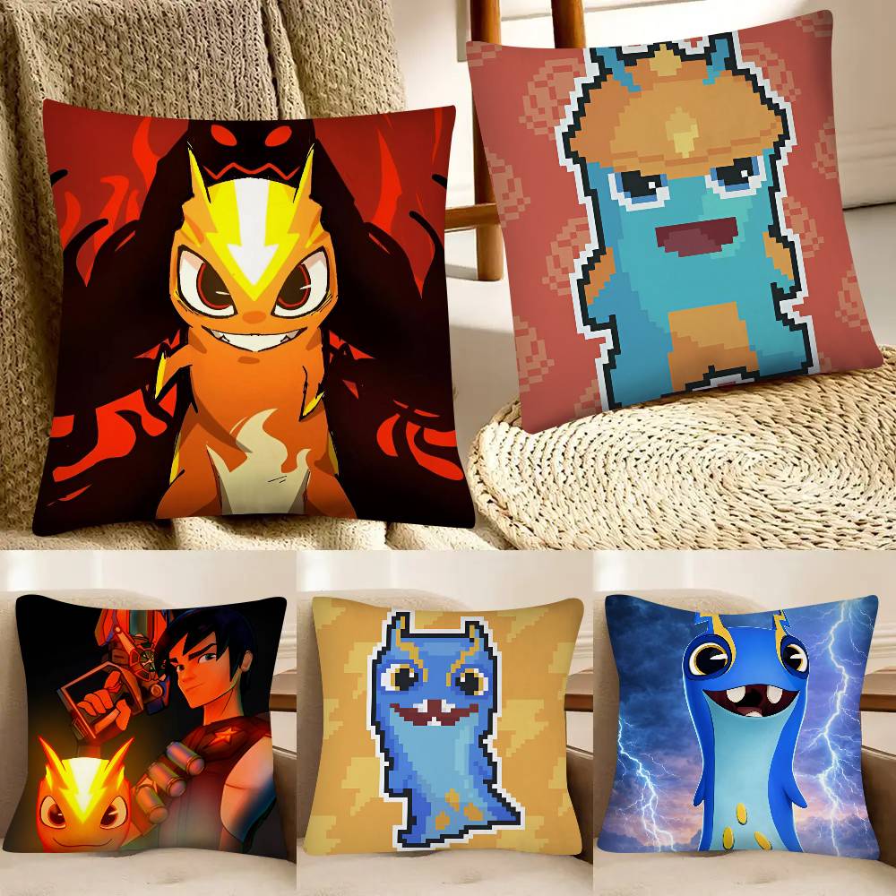 Classic Anime SSlugterra Pillow Case Fashion Square Pillowcase Bedroom Sofa Room Ins Decoration Leisure