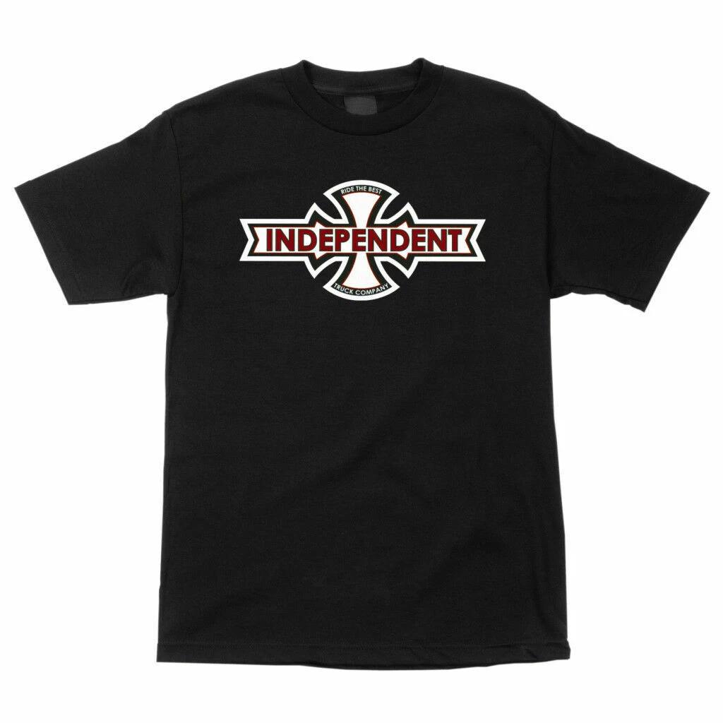 Independent Trucks RIBBON BC Skateboard T Shirt BLACK XS