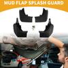Partuto Mud Flaps Splash Guards Front Rear Side Mud Guards for Cars Fits Land Rover Discovery 4 Plastic Black Mounting Accessories Included 1 Set - &