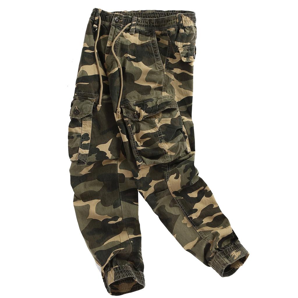 Camouflage Casual Cargo Pants Men Fashion Multi-Pockets Streetwear Loose Trousers Male Jogger Cotton Military Daily Pants