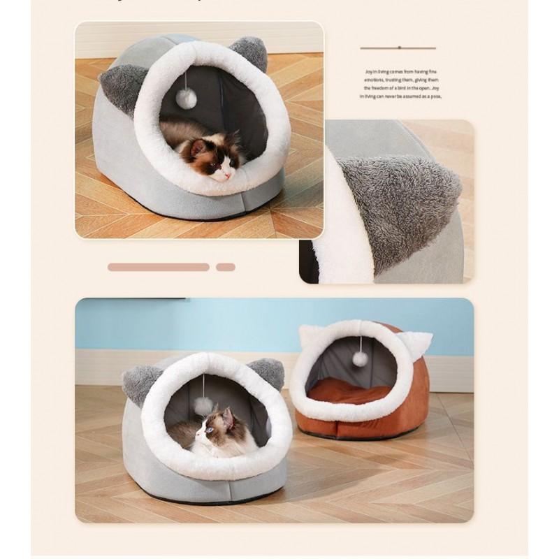 Cat Bed Semi-Closed Washable Pet Nest All Small Medium Large Cats Dogs